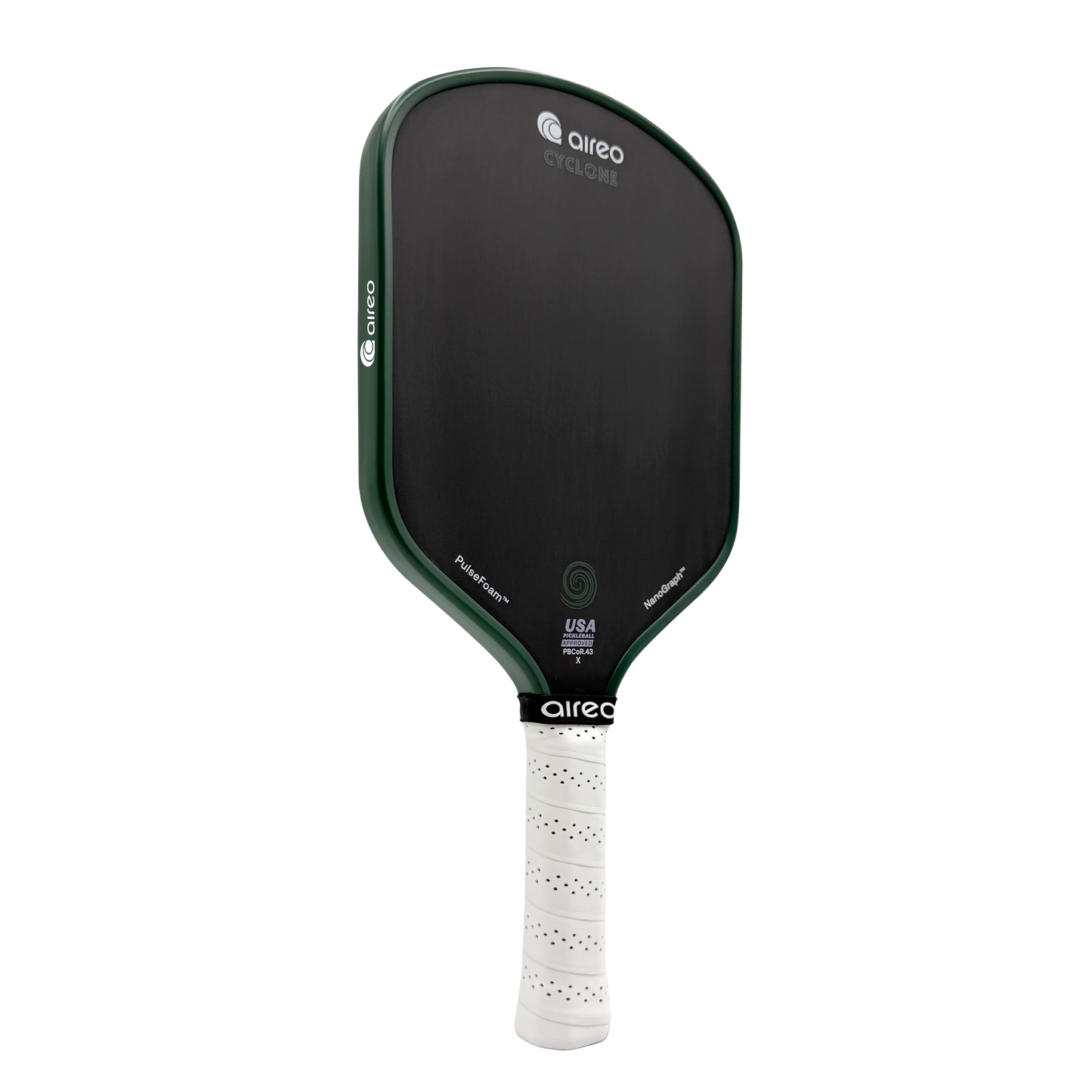 AIREO Cyclone X Hybrid USAP PBCoR .43 Certified 16mm Pickleball Paddle – NanoGraph™ Grit Surface with PulseFoam™ Power Core
