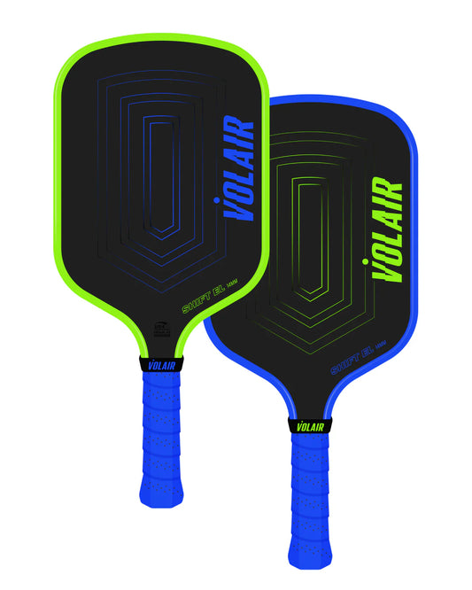 Volair SHIFT ELONGATED Pickleball Paddle 14mm Blue and Green