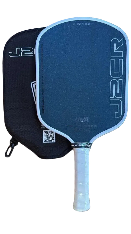 J2CR Crystal Blue Grit Endurance Surface Pickleball Paddle 6"