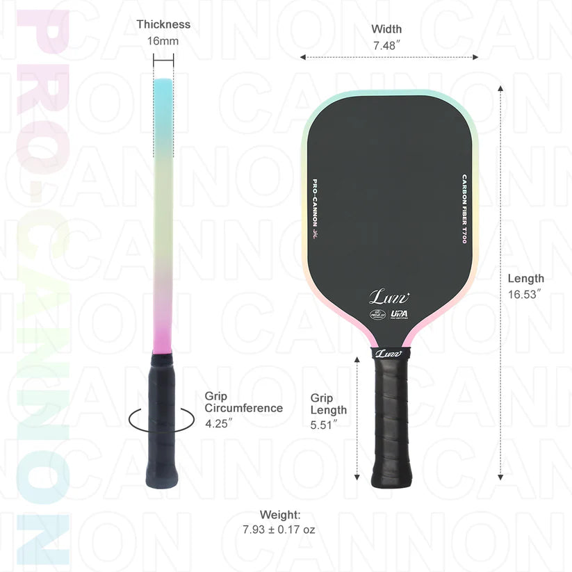 NEW Luzz Candy Cannon 16mm Pickleball Paddle