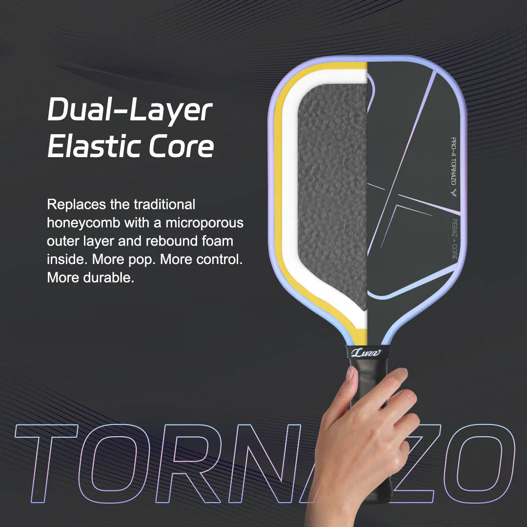 Luzzpickleball Pro 4 Tornazo Carbon Fiber Pickleball Paddle