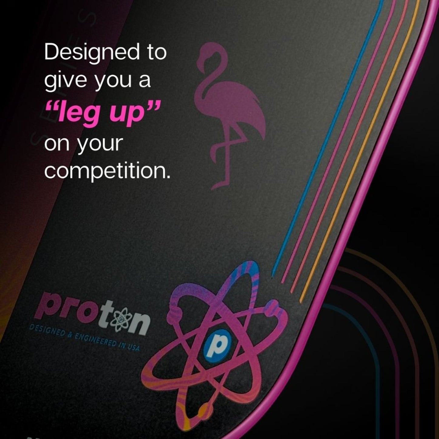 Proton Series Three Project Flamingo 13mm Widebody Pickleball Paddle – Blue