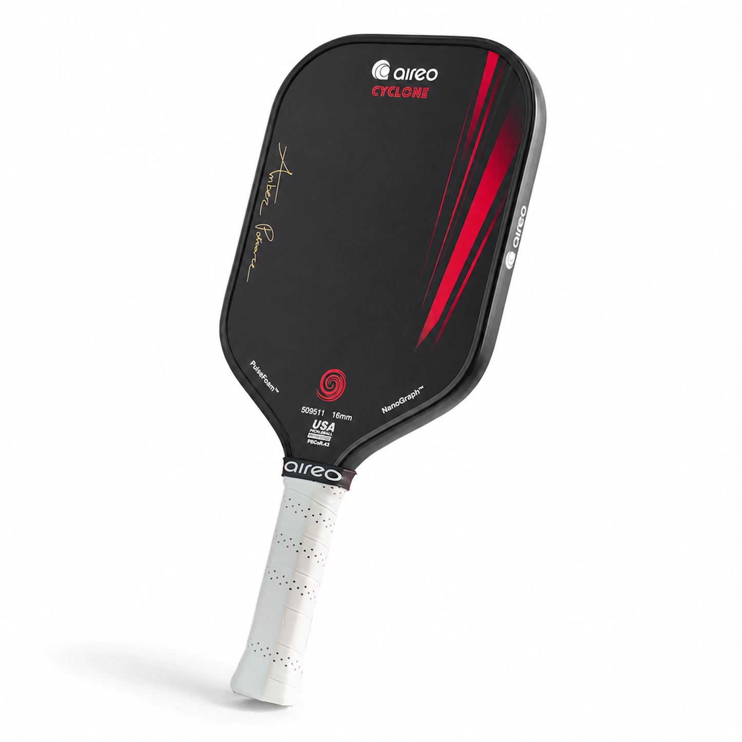 AIREO Cyclone AP Signature Edition 16mm Pickleball Paddle – NanoGraph Grit Surface