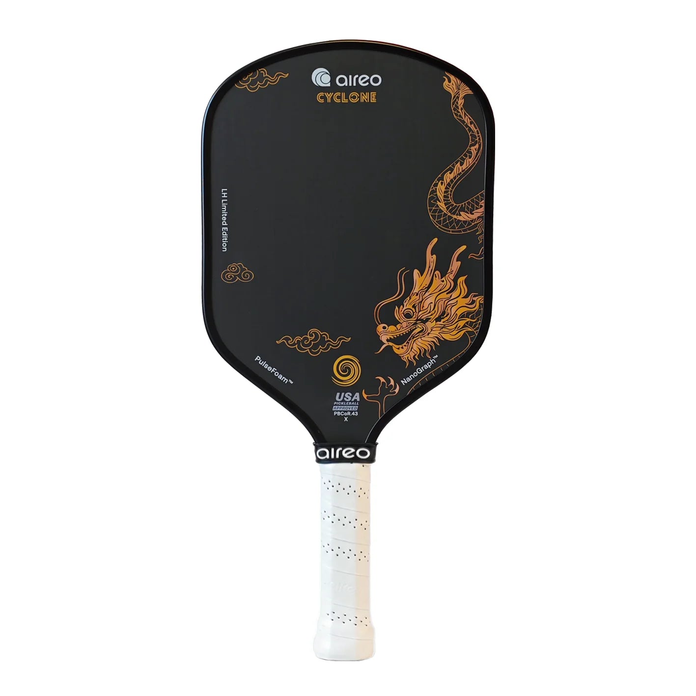AIREO Cyclone Hybrid 16mm Pickleball Paddle – NanoGraph™ Grit Surface with PulseFoam™ Power Core