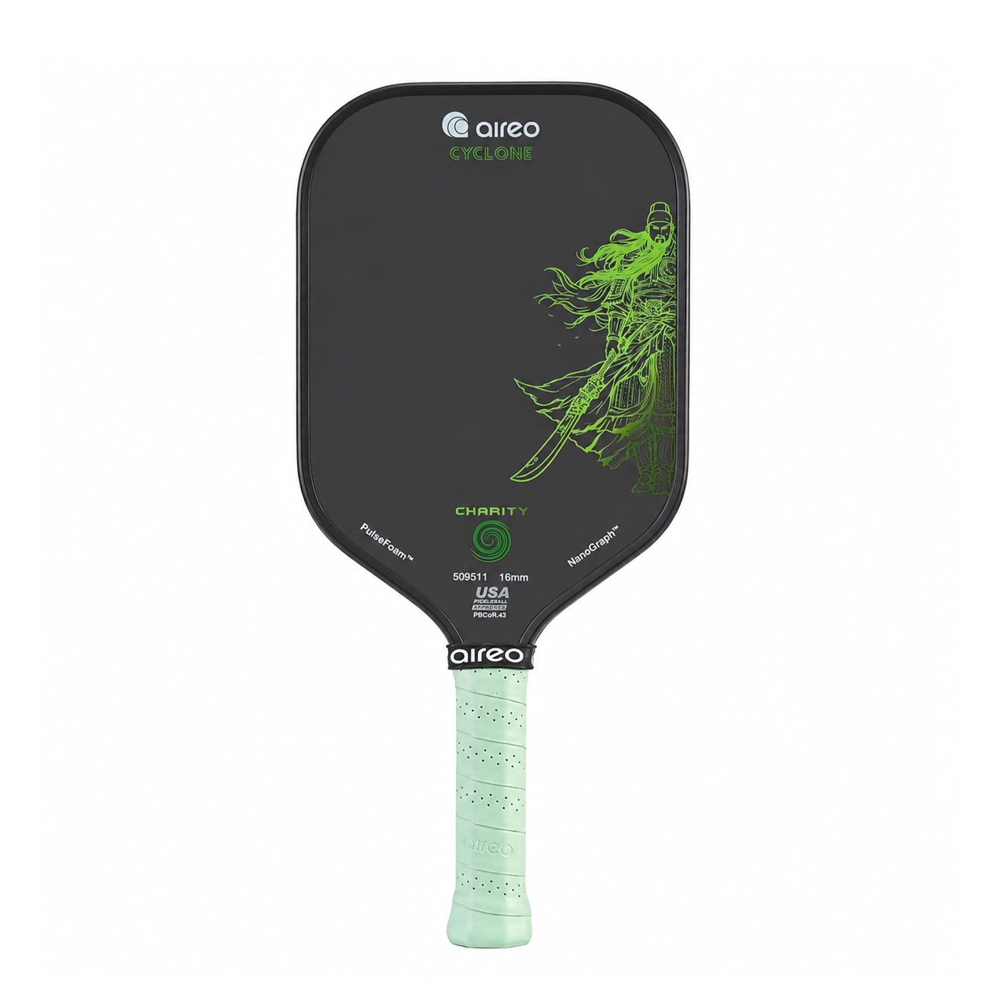 Aireo Cyclone x Guardian Pickleball Paddle 16mm - NanoGraph™ Surface.