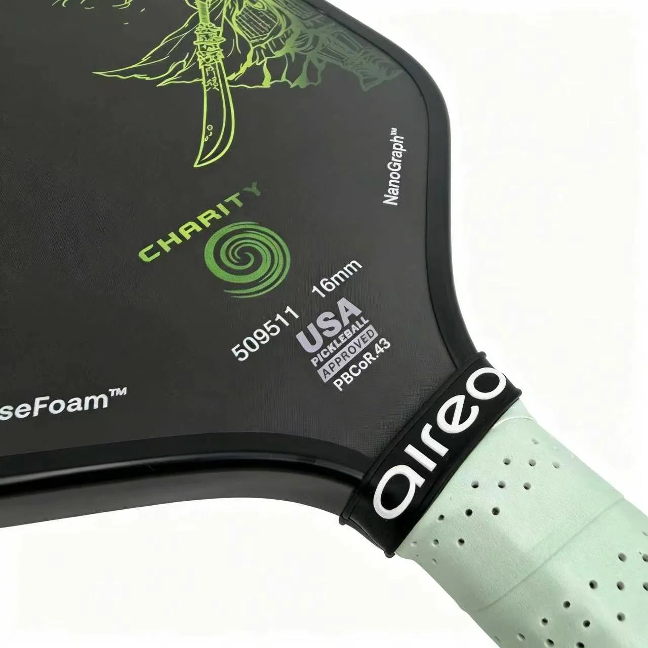 Aireo Cyclone x Guardian Pickleball Paddle 16mm - NanoGraph™ Surface.