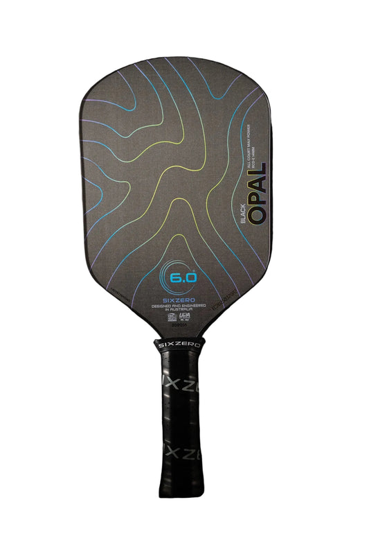 Six Zero Black Opal 14mm Elongated Pickleball Paddle