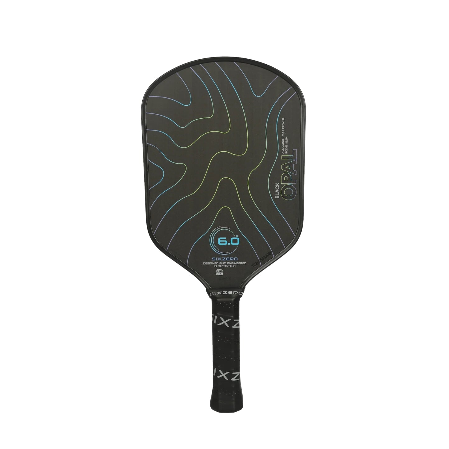 Six Zero Black Opal 14mm Elongated Pickleball Paddle