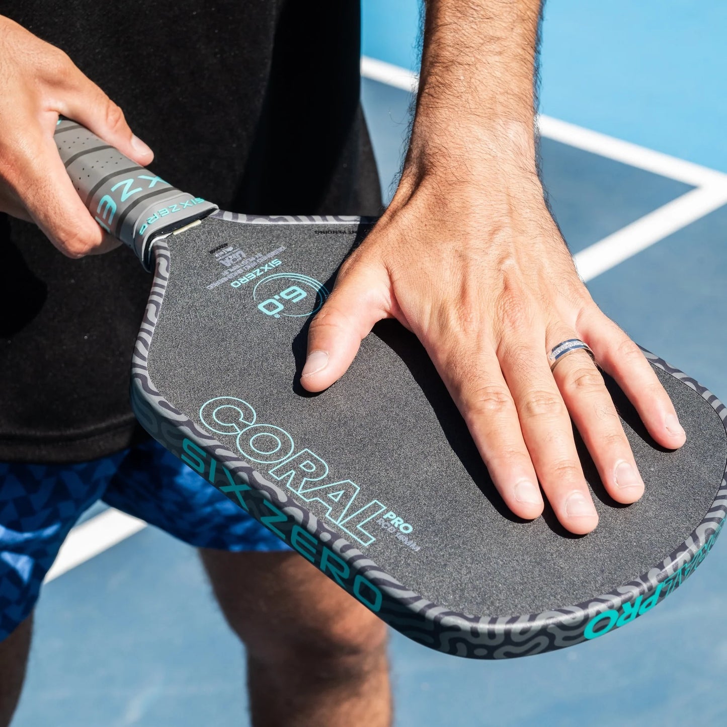Six Zero Coral Pro Hybrid 16mm Pickleball Paddle | Foam Core Hybrid Performance