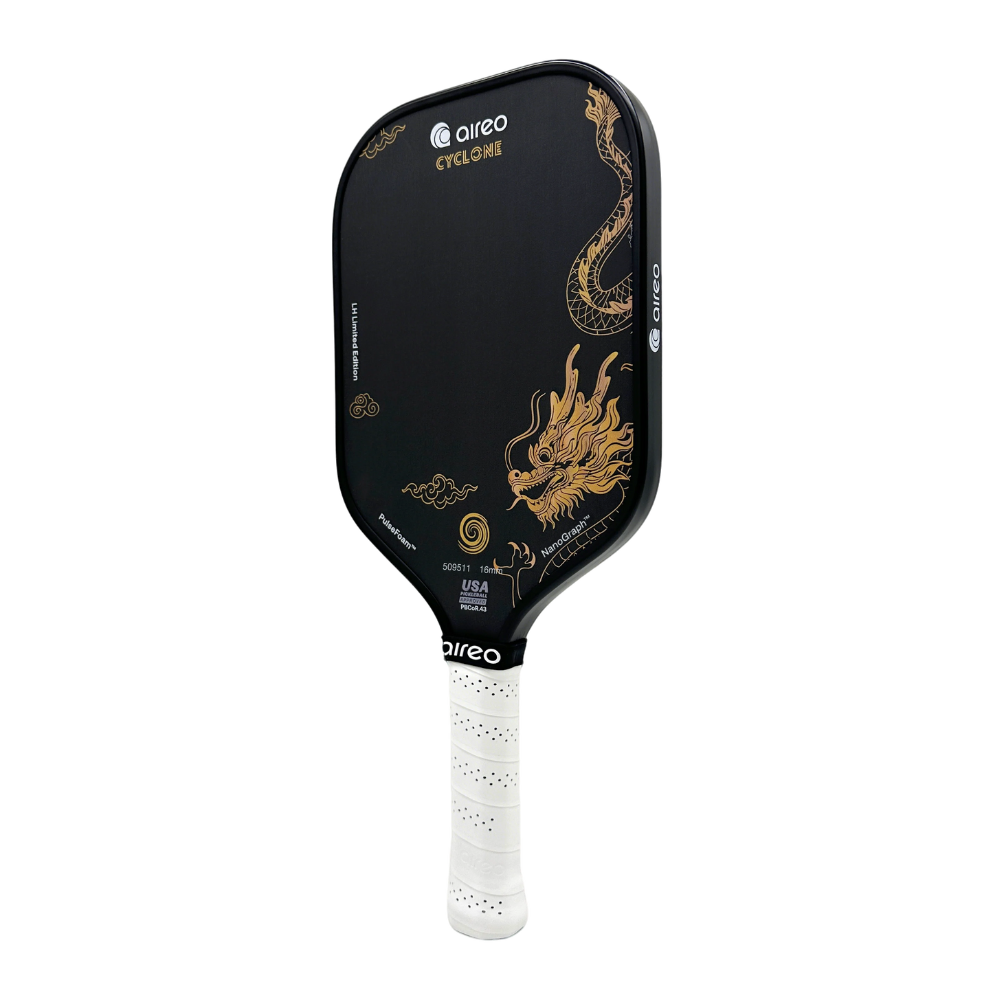 AIREO - LH Dragon Limited Edition 16mm Pickleball Paddle | PulseFoam™ Power with NanoGraph™ Carbon Surface