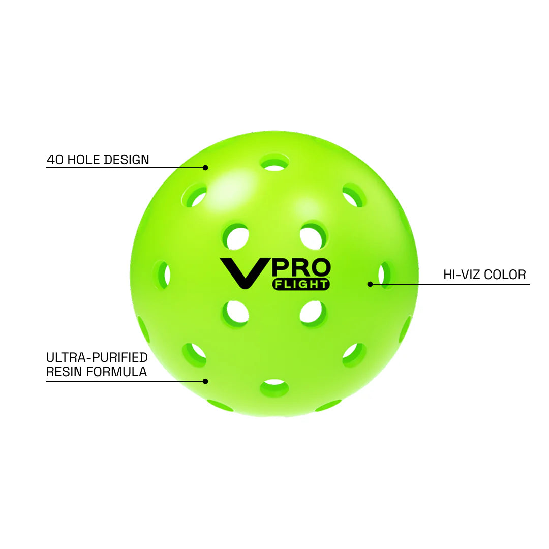 Vulcan VPRO FLIGHT Pickleball – 100 Pack (Gen 2)