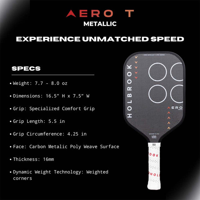 Aero Metallic T Pickleball Paddle – Ultimate Power & Precision
