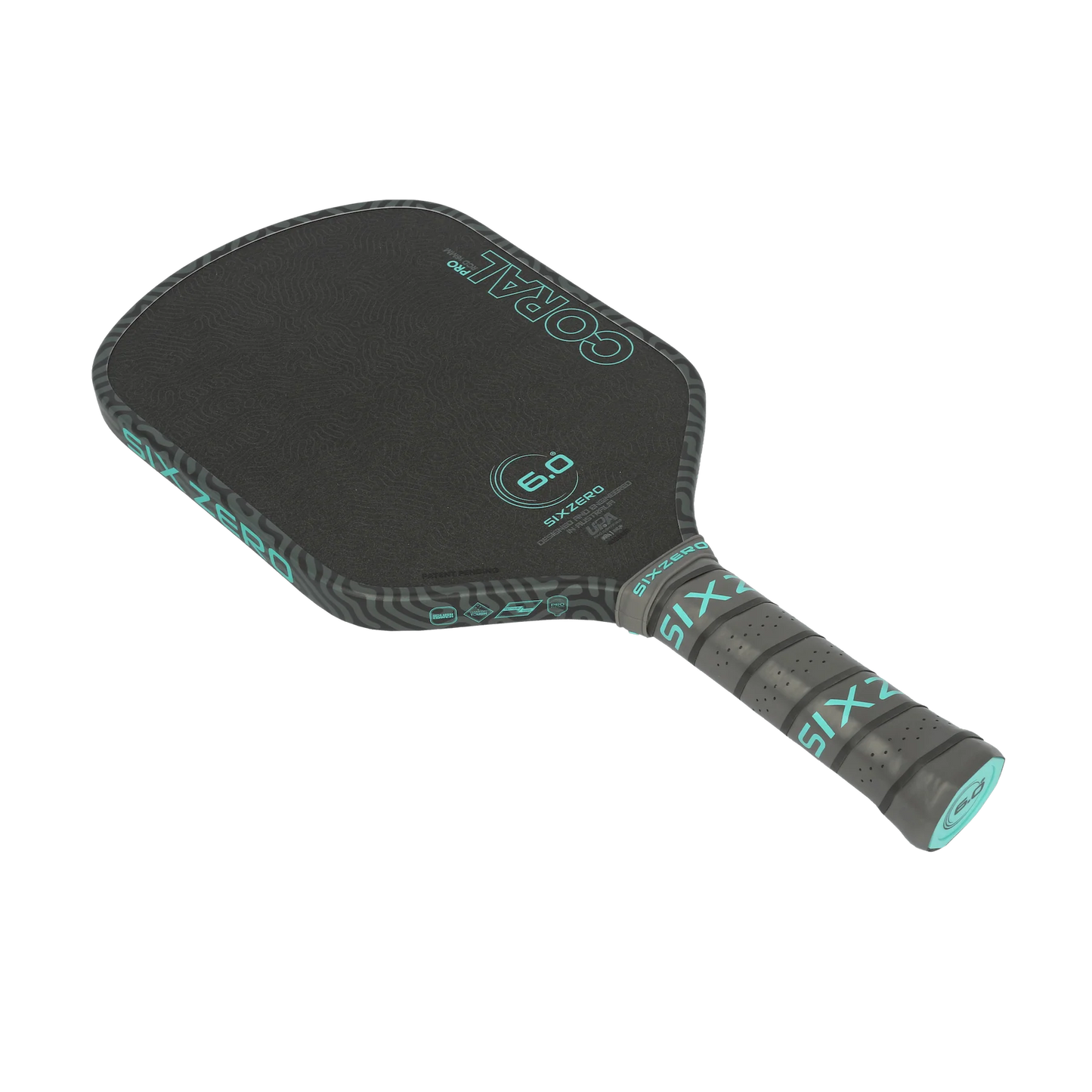 Six Zero Coral Pro Hybrid 16mm Pickleball Paddle | Foam Core Hybrid Performance