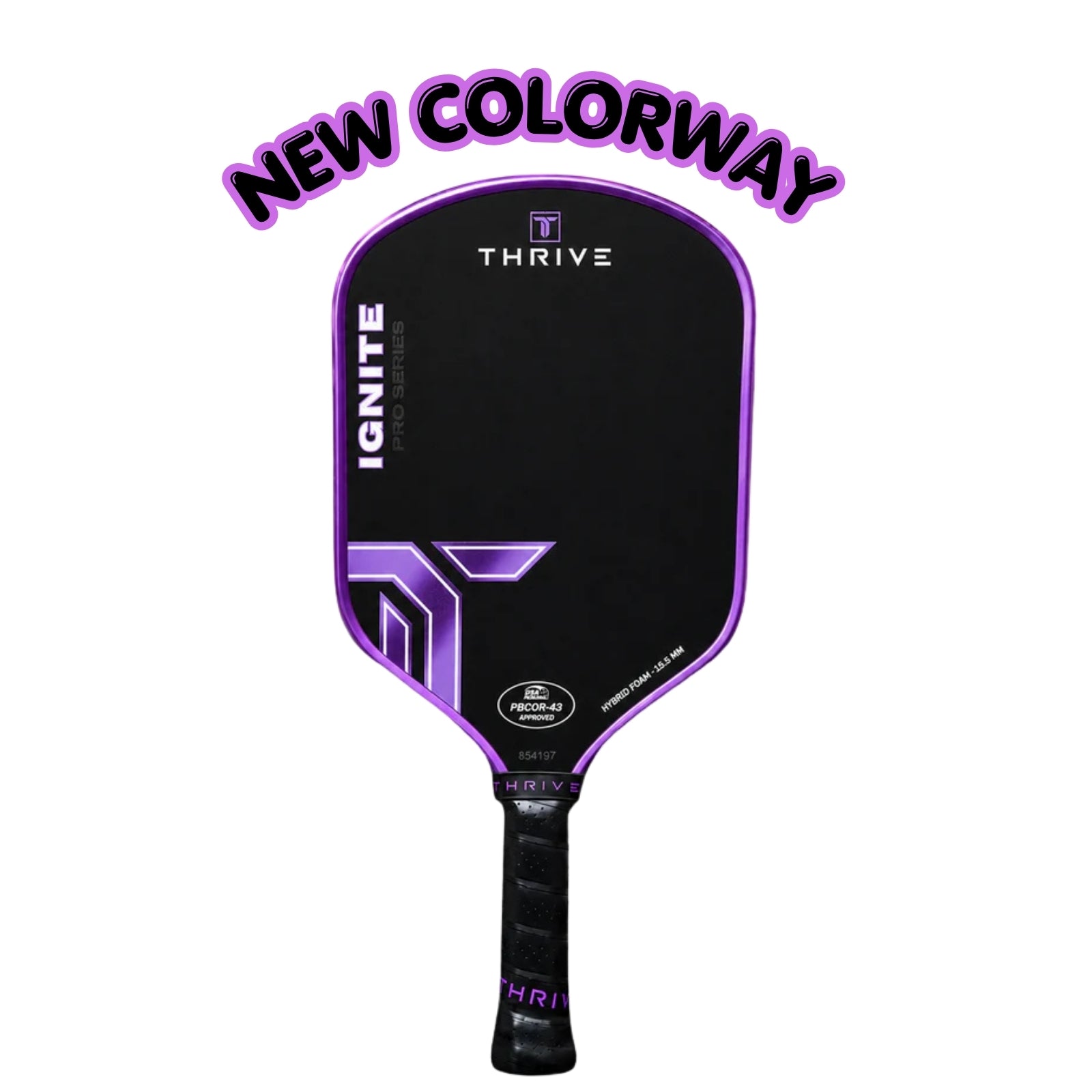 Thrive Ignite Electric Violet Thin Handle Edition pickleball paddle