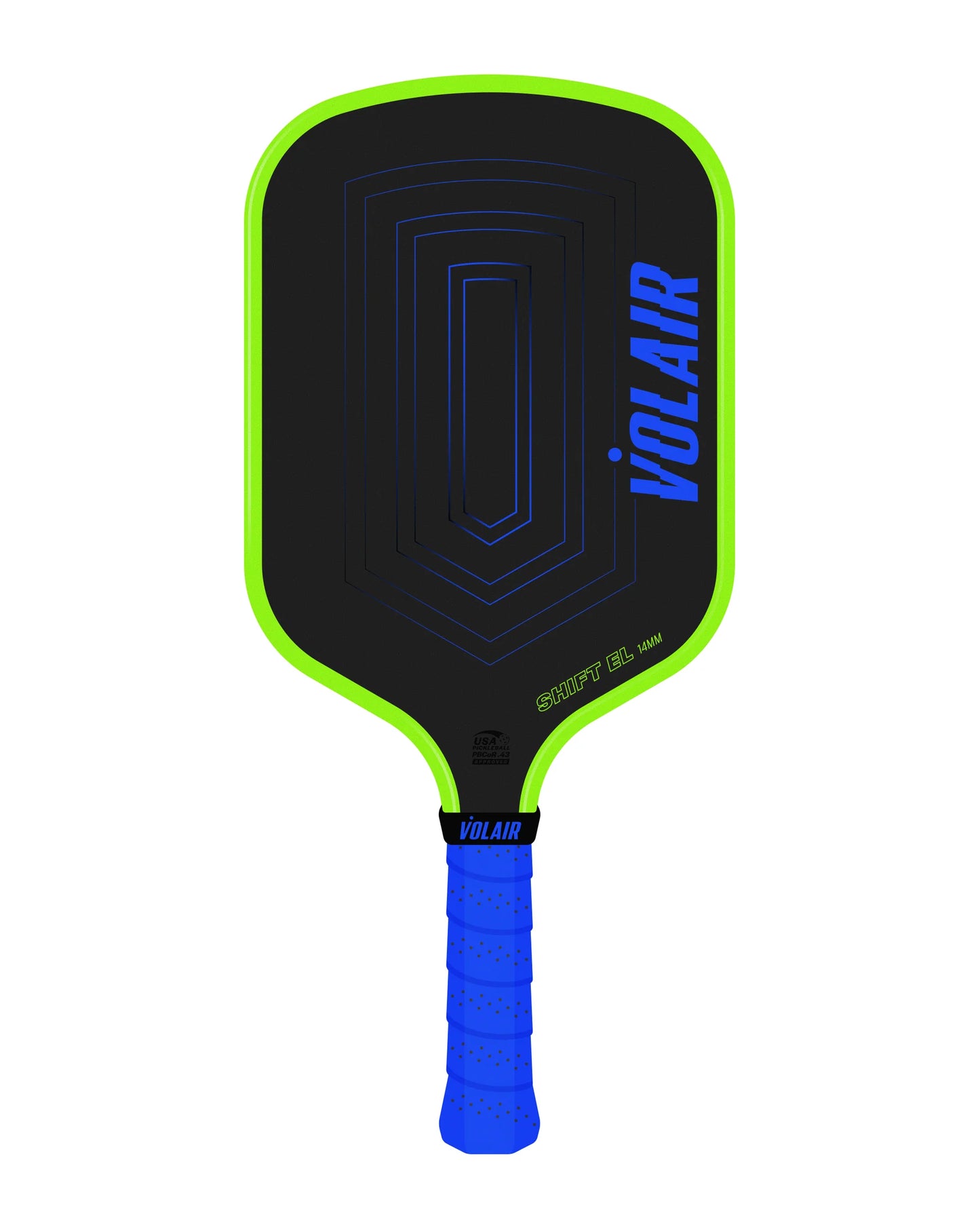Volair SHIFT ELONGATED Pickleball Paddle 14mm  Blue and Green
