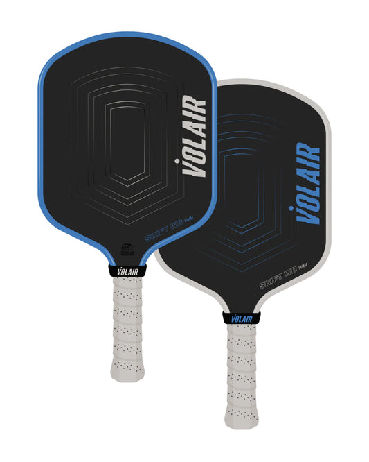 NOW AVAILABLE FOR PRE-ORDER – Volair SHIFT WB Pickleball Paddle 14mm  Grey & Blue Colorway Shipping Expected by Late January 2026
