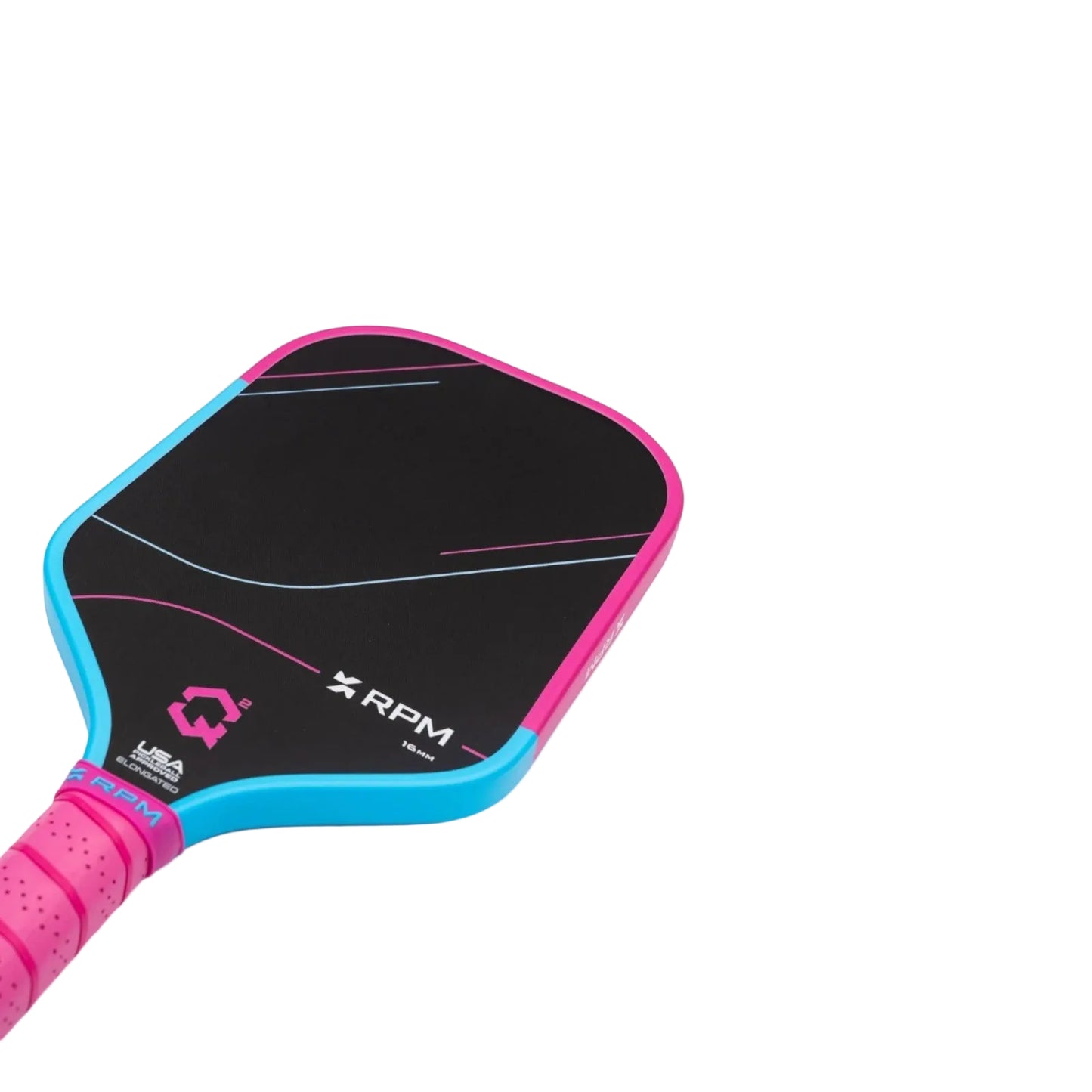 RPM Q2 Cotton Candy 16mm Carbon Fiber Pickleball Paddle | USAP PBCoR .43 Approved