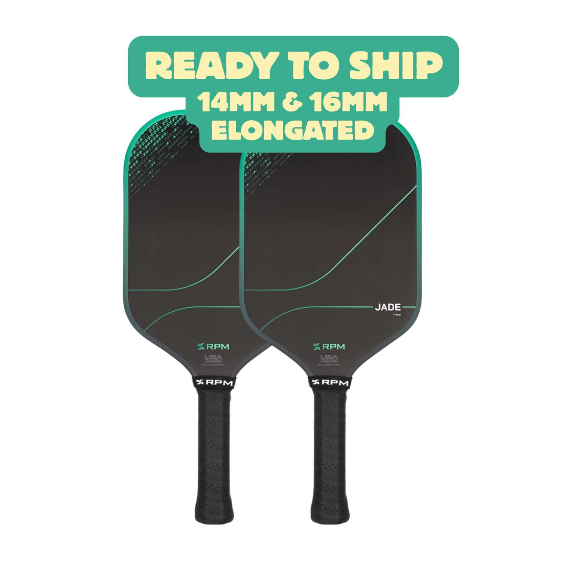 RPM Jade Pickleball Paddle – 14mm & 16mm Elongated