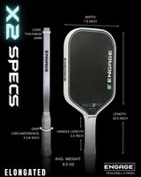 Engage X2 Pickleball Paddle 16mm - Elongated