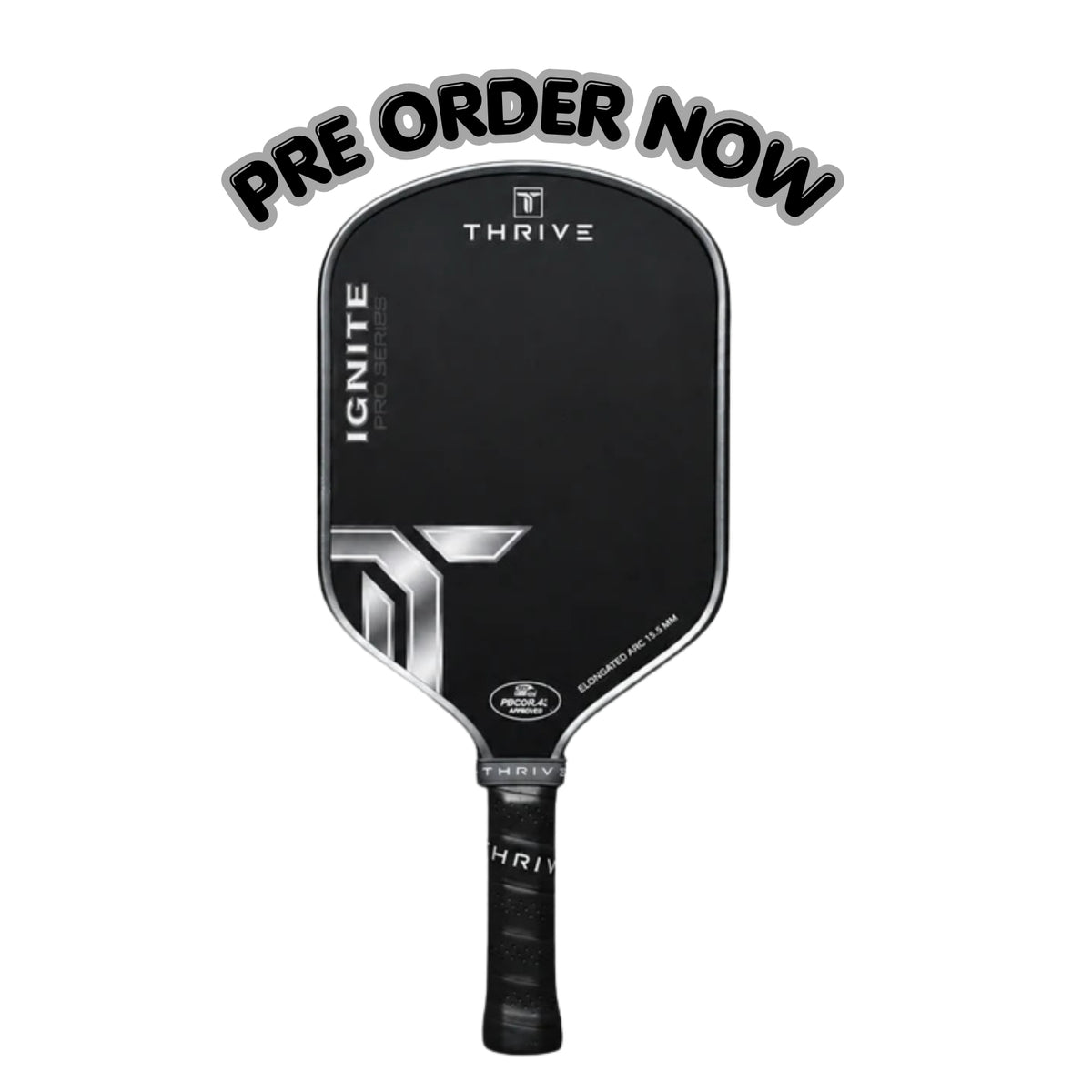 Thrive Ignite Arc Elongated Foam Pickleball Paddle PREORDER | Shadow Chrome